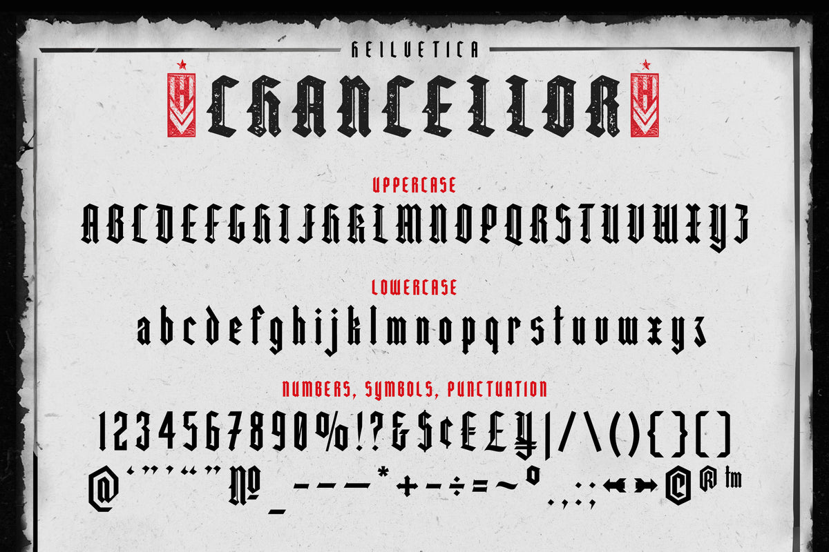 Heilvetica Blackletter Font Family