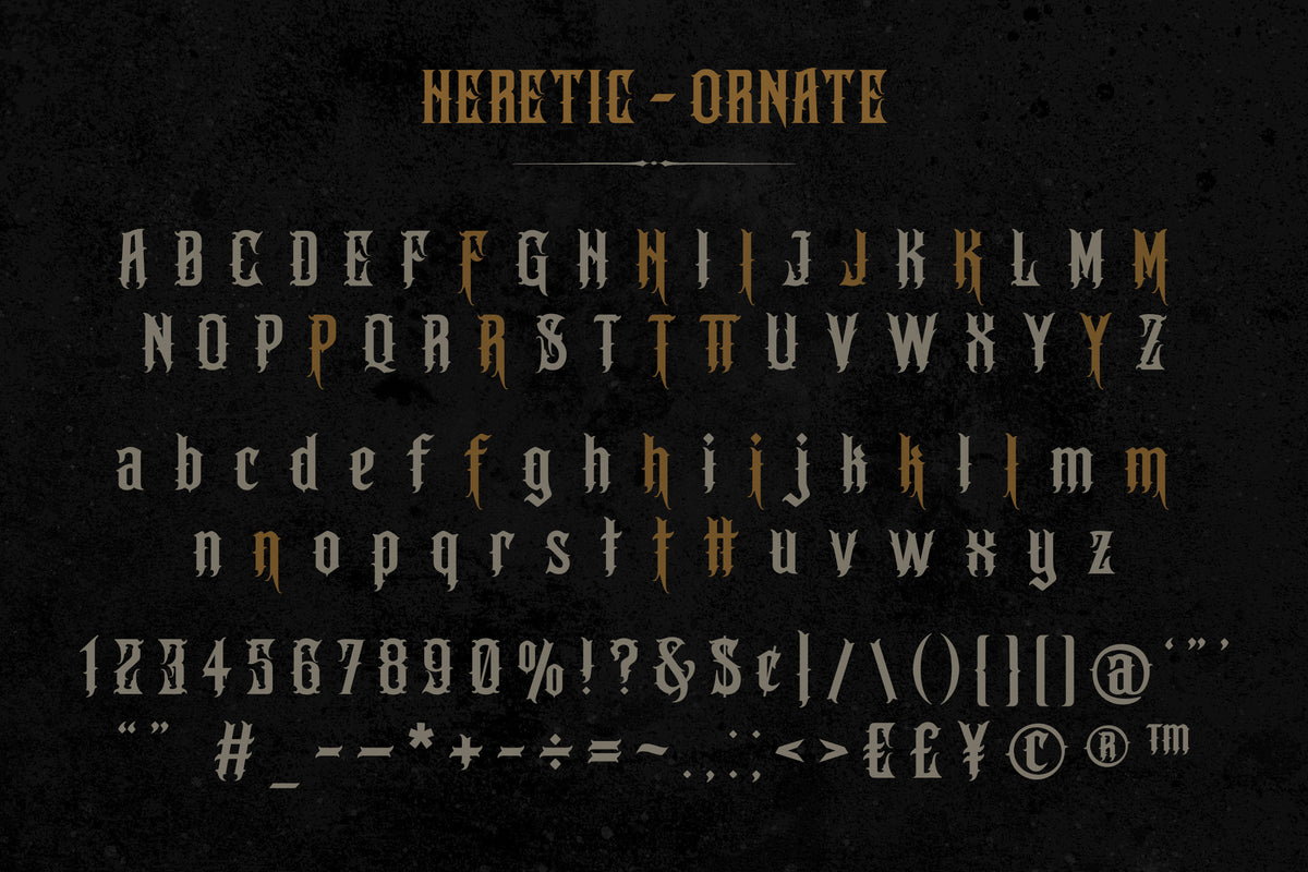 Heretic Blackletter Font Family