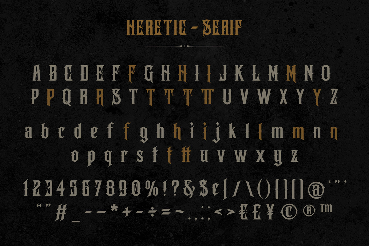 Heretic Blackletter Font Family