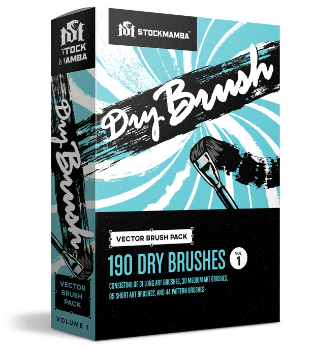 Dry Brush Vector Brush Pack - VOLUME 1